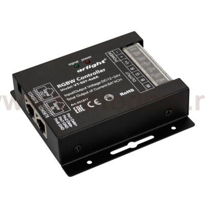 Контроллер VT-S07-4x6A (12-24V, ПДУ 24 кн, RF) Arlight 21317