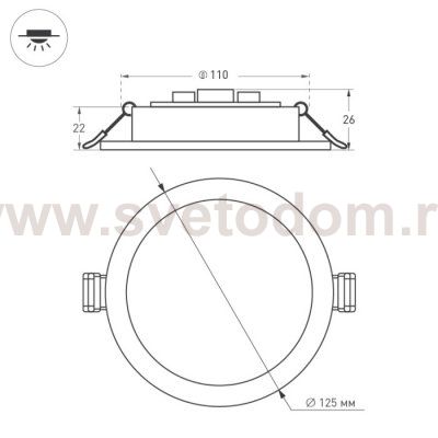 Светильник DL-BL125-9W Warm White Arlight 21435