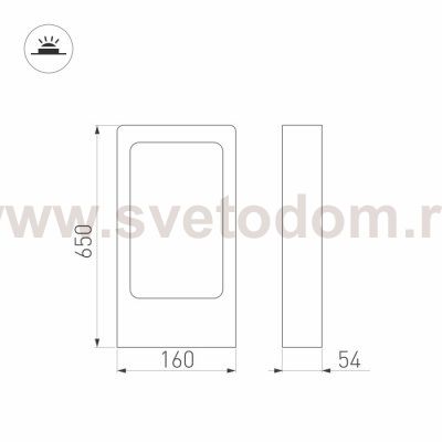 Светильник LGD-Path-Frame-J650B-7W Warm White Arlight 21929