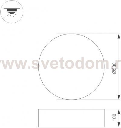 Светильник SP-TOR-TB500SW-35W Warm White