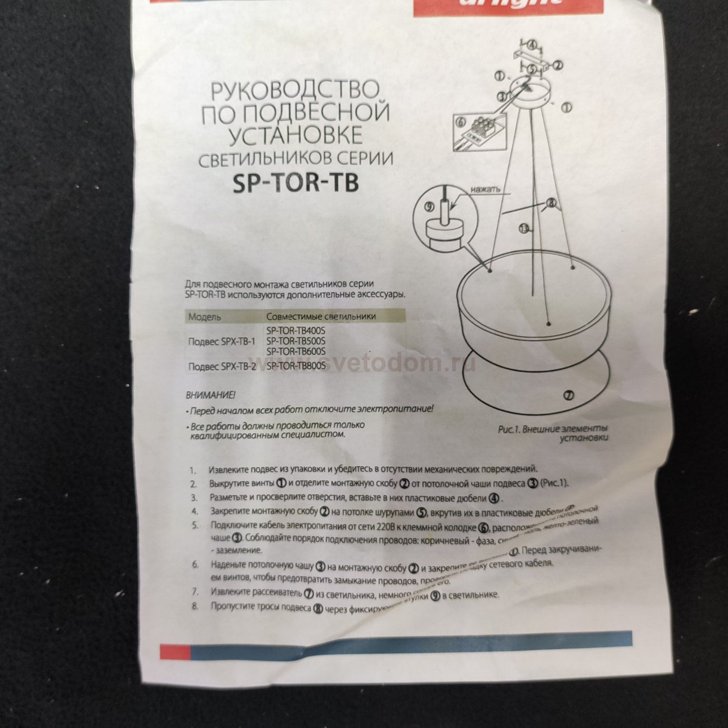 Подвесное крепление (чаша) для светильников с тросиками SPX-TB-2 Arlight 22151 металл белый