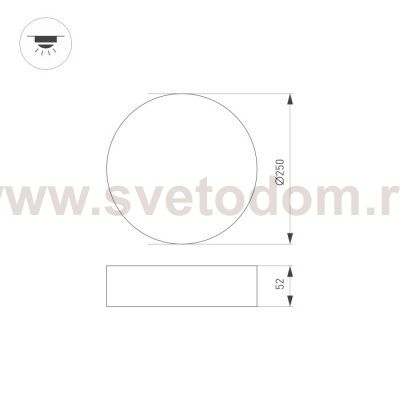 Светильник SP-RONDO-250B-30W Day White Arlight 22240