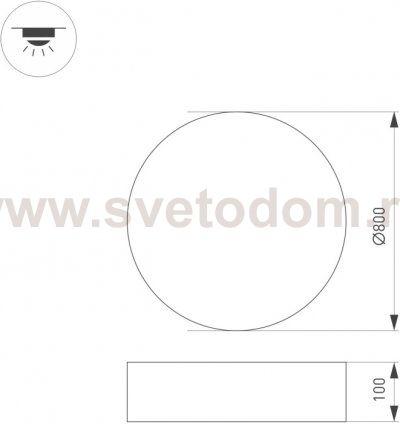 Светильник SP-TOR-TB800SB-90W Day White Arlight 23002
