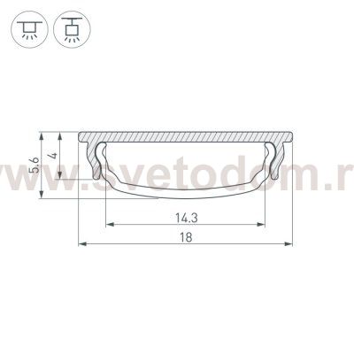 Профиль ARH-BENT-W18-2000 ANOD Arlight 23087