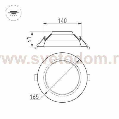 Светильник IM-165WH-Cyclone-18W Day White Arlight 23212