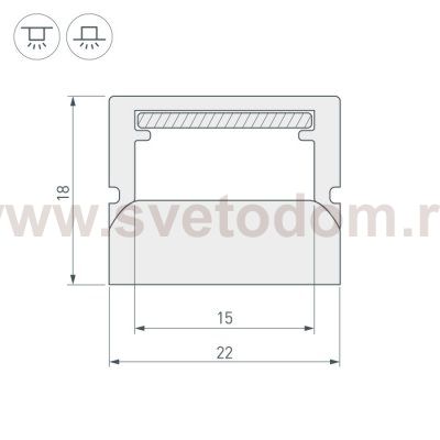 Профиль WPH-FLOOR22-2000 Arlight 23290