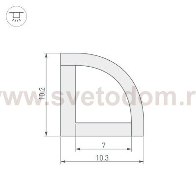 Профиль WPH-KANT-H10-2000 OPAL Arlight 23301