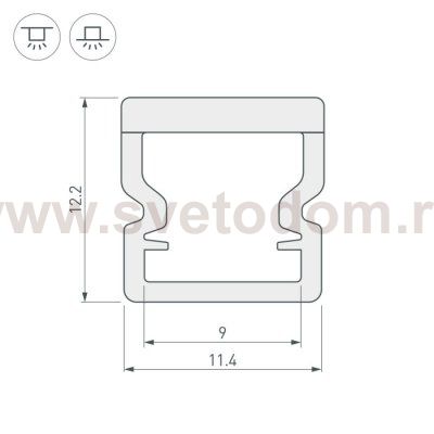 Профиль WPH-LINE-1212-2000 OPAL Arlight 23302