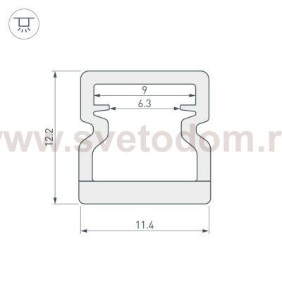 Профиль WPH-LINE-1212-2000 OPAL Arlight 23302