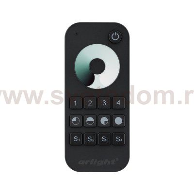 Пульт SMART-R24-DIM Black (4 зоны, 2.4G) Arlight 23475