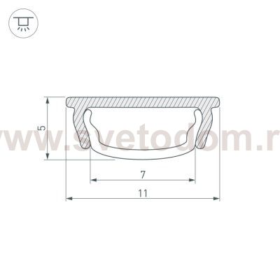 Профиль ARH-BENT-W11-2000 ANOD Arlight 23592
