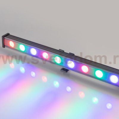 Светодиодный прожектор AR-LINE-1000M-24W-24V RGB (Grey, 30 deg, DMX512) Arlight 23624
