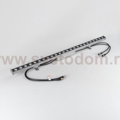 Светодиодный прожектор AR-LINE-1000M-24W-24V RGB (Grey, 30 deg, DMX512) Arlight 23624