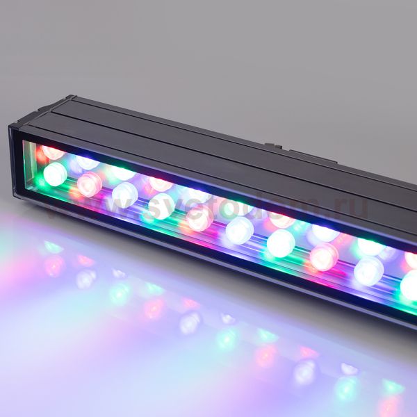Светодиодный прожектор AR-LINE-1000XL-54W-24V RGB (Grey, 30 deg, DMX512) (Arlight, Закрытый) Arlight 23638