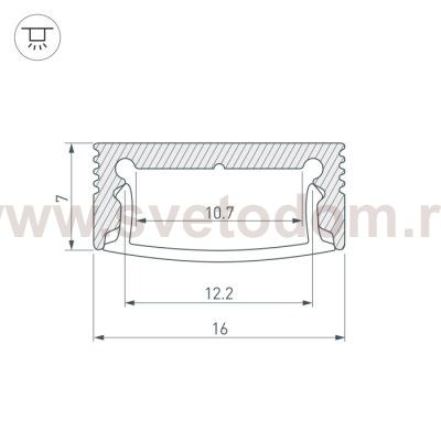 Профиль SL-SLIM-H7-2000 ANOD Arlight 23716