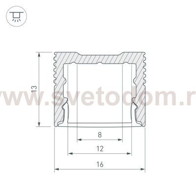 Профиль SL-SLIM-H13M-2000 ANOD Arlight 23718
