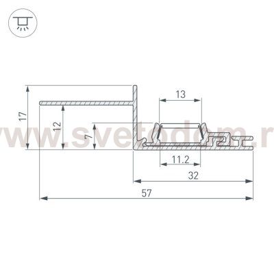 Профиль PAK-EDGE-SLIM-2000 Arlight 23783