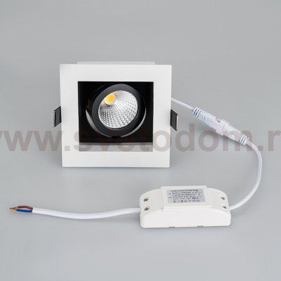 Светильник CL-KARDAN-S102x102-9W Warm (WH-BK, 38 deg) Arlight 24126