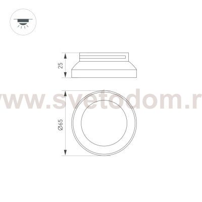 Вставка SP-POLO-R65 (BK, 3-3) Arlight 24244