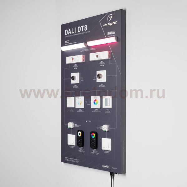 Стенд Системы Управления DALI-DT8-1100x600mm-V1 (DB 3мм, пленка, лого) Arlight 24326