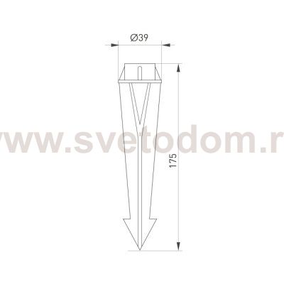 Основание для светильника ALT-SPIKE-175 (BK) Arlight 24888