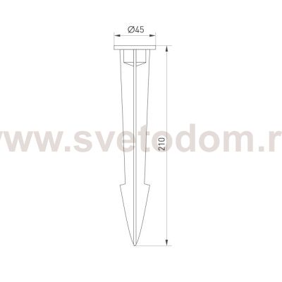 Основание для светильника ALT-SPIKE-210 (BK) Arlight 24889