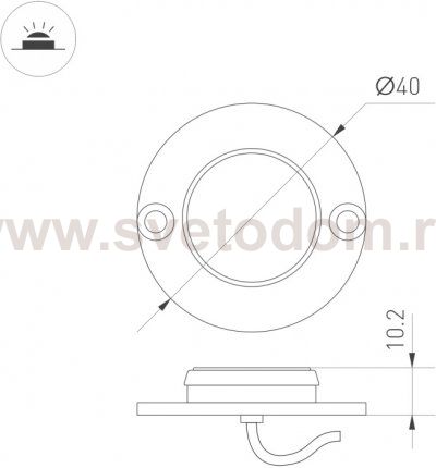 Светильник ART-DECK-LAMP-R40-1W Day4000 (SL, 120 deg, 12-24V) (Arlight, IP67 Металл, 3 года) Arlight 24926