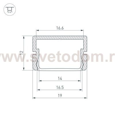 Профиль SILER-2000 ANOD Arlight 25490
