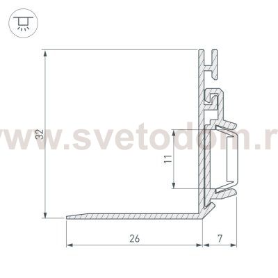 Профиль PAK-90-2000 Arlight 25491