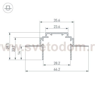 Профиль-держатель TEK-PLS-ZM-2000 Arlight 26459