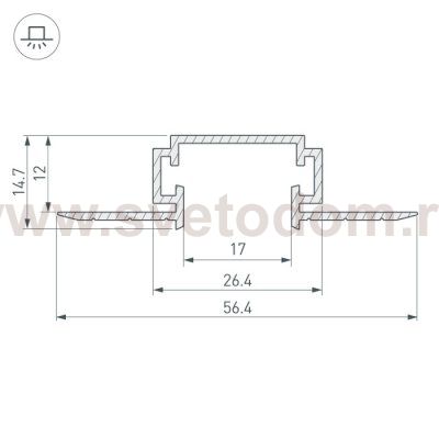 Профиль-держатель TEK-PDS-D-2000 Arlight 26515