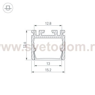 Профиль PDS-D-2000 ANOD Arlight 26517