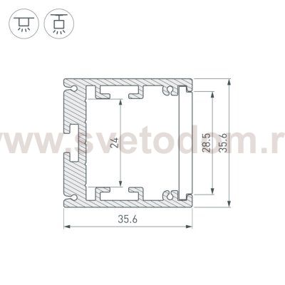 Профиль SL-ARC-3535-D1500-W90 BLACK (1180мм, дуга 1 из 4) Arlight 26599