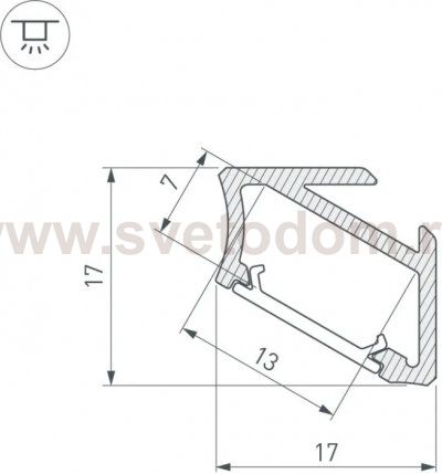 Профиль ALM-V60-2000 ANOD Arlight 26693