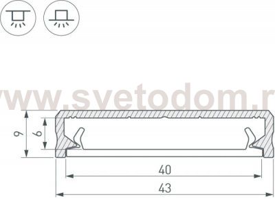 Профиль ALM-FLAT-S-2000 ANOD Arlight 26713