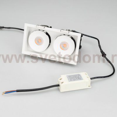 Светильник CL-SIMPLE-S148x80-2x9W Warm3000 (WH, 45 deg) Arlight 26876