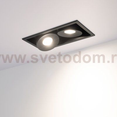 Светильник CL-SIMPLE-S148x80-2x9W Day4000 (BK, 45 deg) Arlight 26877