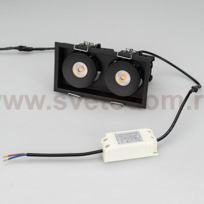 Светильник CL-SIMPLE-S148x80-2x9W Day4000 (BK, 45 deg) Arlight 26877