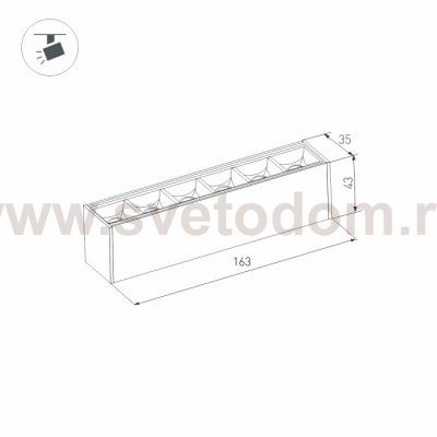 Светильник MAG-LASER-45-L160-6W Warm3000 (BK, 15 deg, 24V) Arlight 26935