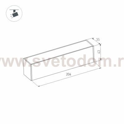 Светильник MAG-FLAT-45-L205-6W Day4000 (WH, 100 deg, 24V) (Arlight, IP20 Металл, 3 года) Arlight 26945