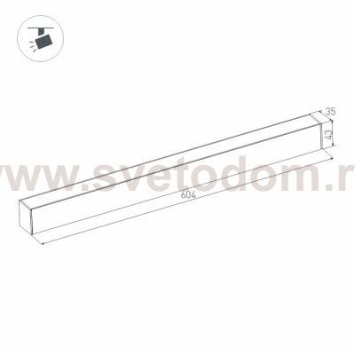 Светильник MAG-FLAT-45-L605-18W Day4000 (BK, 100 deg, 24V) Arlight 26955