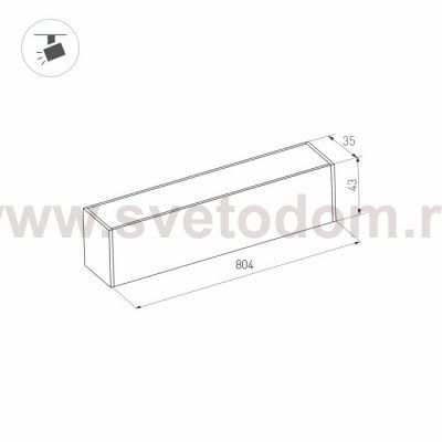 Светильник MAG-FLAT-45-L805-24W Day4000 (BK, 100 deg, 24V) Arlight 26959