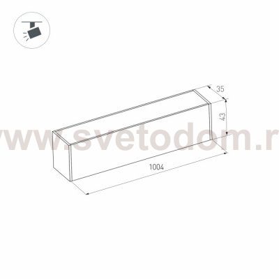 Светильник MAG-FLAT-45-L1005-30W Warm3000 (BK, 100 deg, 24V) (Arlight, IP20 Металл, 3 года) Arlight 26962