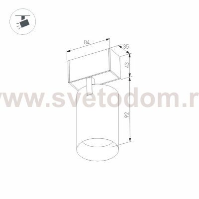 Светильник MAG-SPOT-45-R85-7W Warm3000 (BK, 24 deg, 24V) Arlight 26966