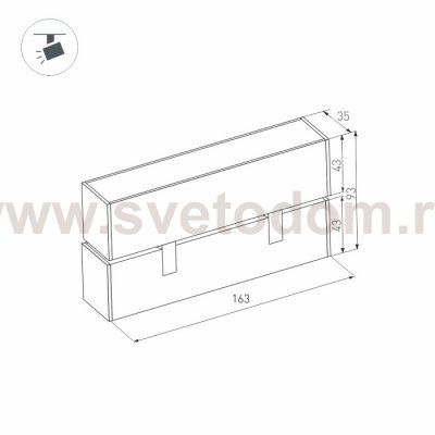 Светильник MAG-LASER-FOLD-45-S160-6W Warm3000 (BK, 15 deg, 24V) Arlight 26970