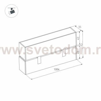 Светильник MAG-FLAT-FOLD-45-S1005-30W Warm3000 (WH, 100 deg, 24V) (Arlight, IP20 Металл, 3 года) Arlight 27001