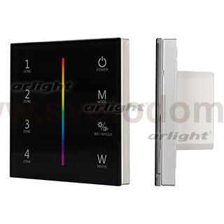 Панель Sens SMART-P30-RGBW Black (230V, 4 зоны, 2.4G) (Arlight, IP20 Пластик, 5 лет) Arlight 27104