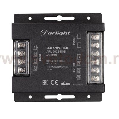 Усилитель ARL-5022-RGB (12-24V, 3x10A, 360-720W) Arlight 27140
