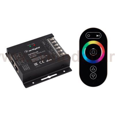 3-канальный RGB контроллер с радиопультом черного цвета Arlight 27157