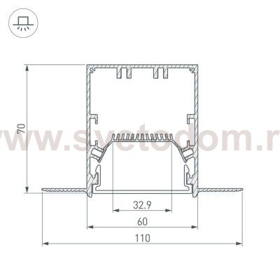 Профиль SL-LINIA55-FANTOM-2000 ANOD Arlight 27161